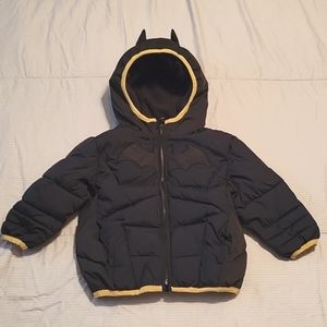 Baby GAP x DC Batman collab toddler puffer jacket sz 18-24 months